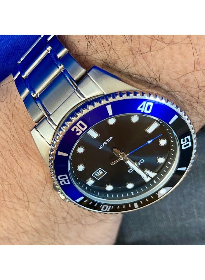 كاسيو ساعة كاسيو دايف للرجال - MDV-107D-1A2VDF للرجال، مينا متعددة الالوان، سوار فضي - Image 3