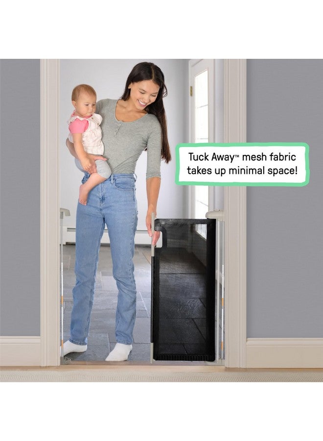 إنجنيونتي بوابة قابلة للسحب من سلسلة Thruway 52W للحيوانات الأليفة والأطفال من Summer by Ingenuity مع شبكة قابلة للطي، بعرض 52 بوصة وارتفاع 30 بوصة، مثبتة بالأجهزة، تُركّب على الحائط في المدخل أو الرواق أو أسفل الدرج - لون أسود - Image 4