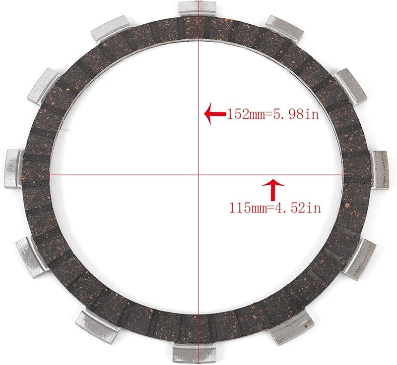 QASULER Clutch Friction Disc Plate for Motorcycles - Image 2