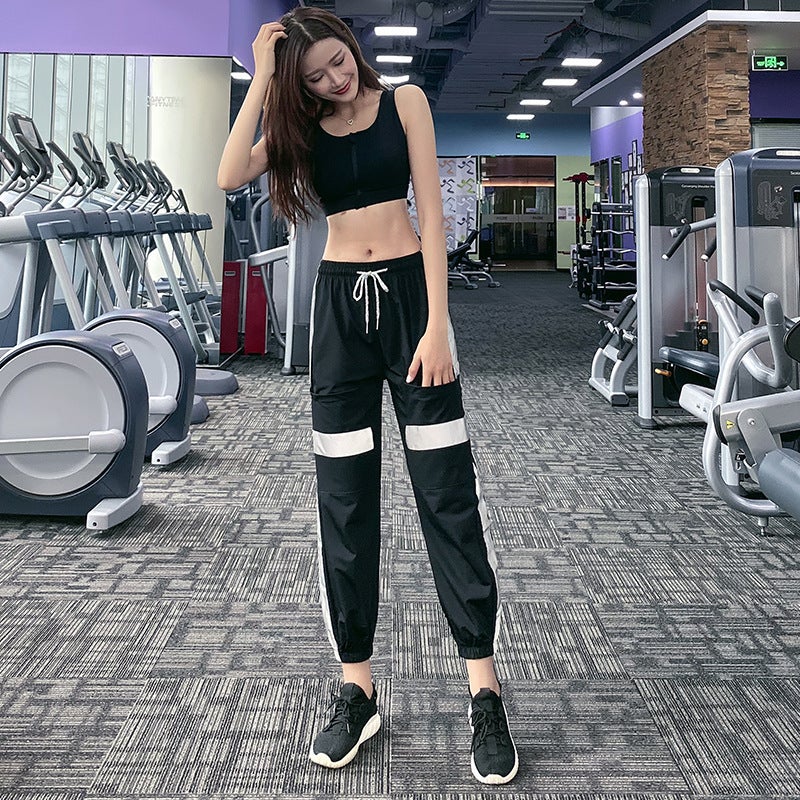 loose sports trousers women''s high waist slimming running clothes ankle-tied casual yoga spring/summer Pilates Fitness pants - Image 3