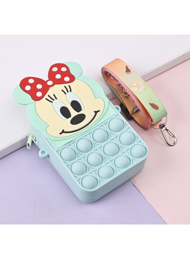 Hot Cartoon Silicone Bag Children's Shoulder Diagonal Bag Bubble Silicone Coin Purse Children's Clothing Bag