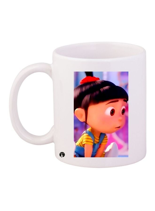 RYN Agnes Printed Coffee Mug White/Beige/Blue 11ounce