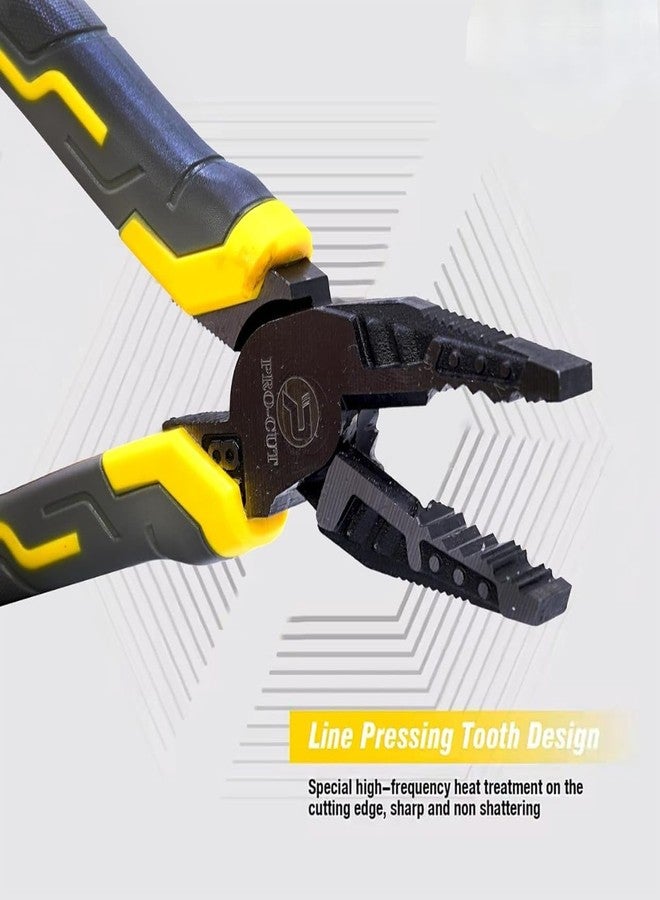 Hetkrishi Pro cut Heavy Duty 8-Inch High-Leverage Side Cutting Pliers for Twisting, Clamping Screws, and Cutting Soft Metals like Copper and Aluminum - Image 3