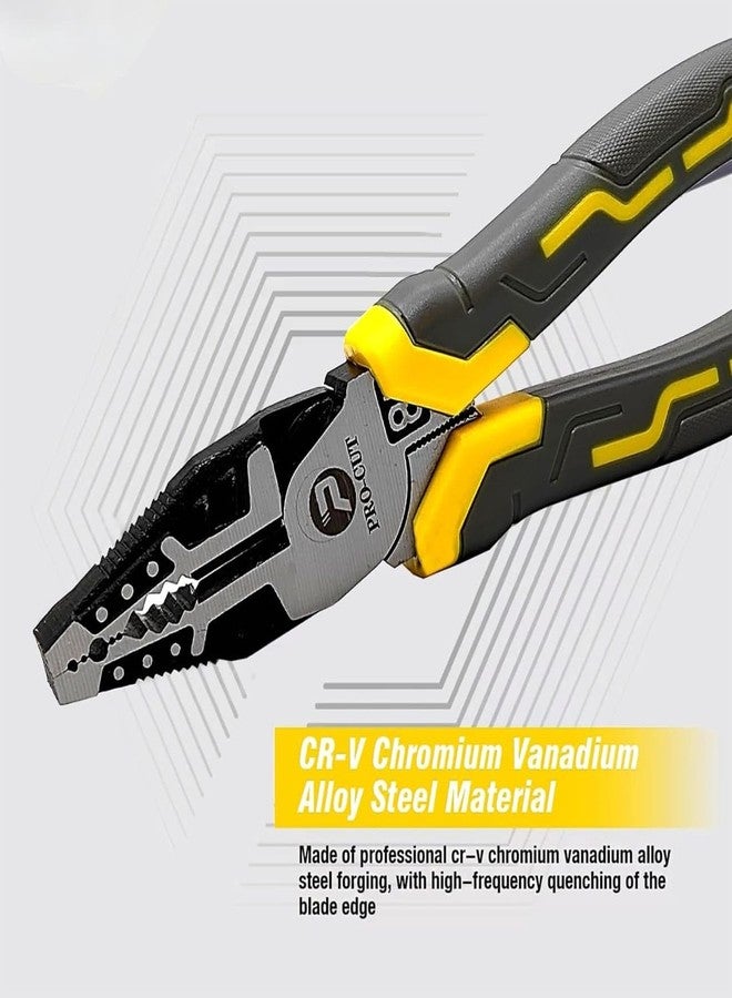 Hetkrishi Pro cut Heavy Duty 8-Inch High-Leverage Side Cutting Pliers for Twisting, Clamping Screws, and Cutting Soft Metals like Copper and Aluminum - Image 2