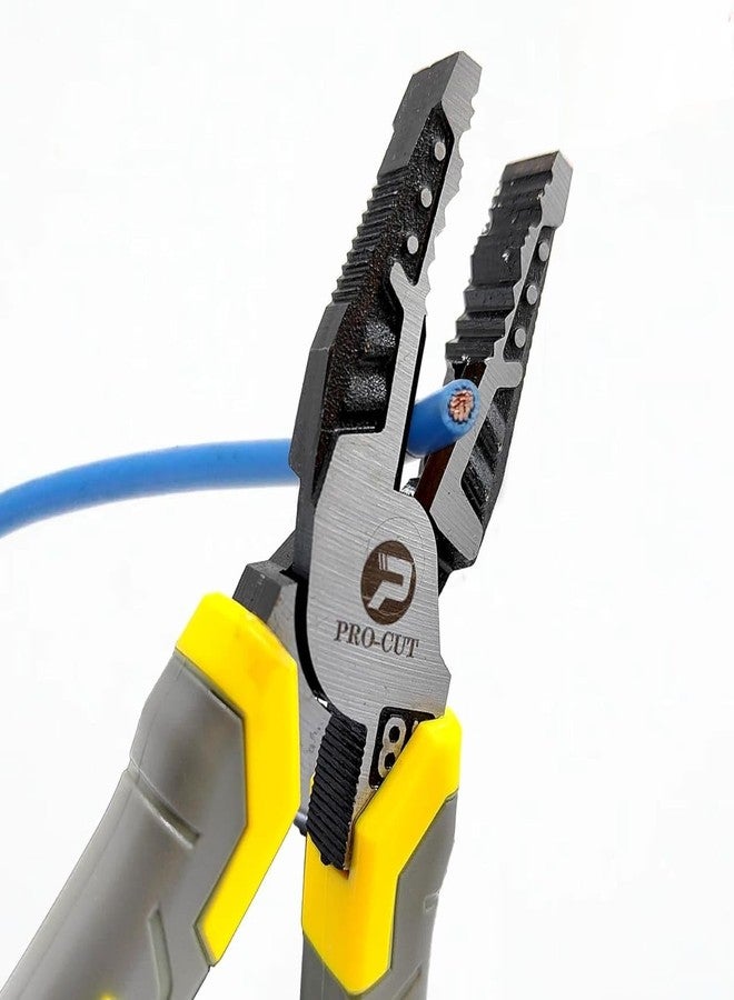 Hetkrishi Pro cut Heavy Duty 8-Inch High-Leverage Side Cutting Pliers for Twisting, Clamping Screws, and Cutting Soft Metals like Copper and Aluminum - Image 1