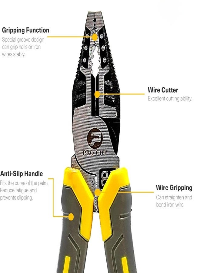 Hetkrishi Pro cut Heavy Duty 8-Inch High-Leverage Side Cutting Pliers for Twisting, Clamping Screws, and Cutting Soft Metals like Copper and Aluminum - Image 4