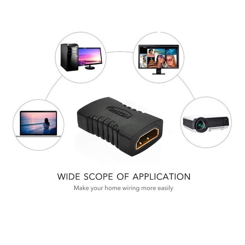 Tobo ToboHDMI Female to HDMI Female Coupler Connector Pack 2pcs Adapter Extender F/F High Speed (HDMI to HDMI F/F) - TD-489H - Image 3