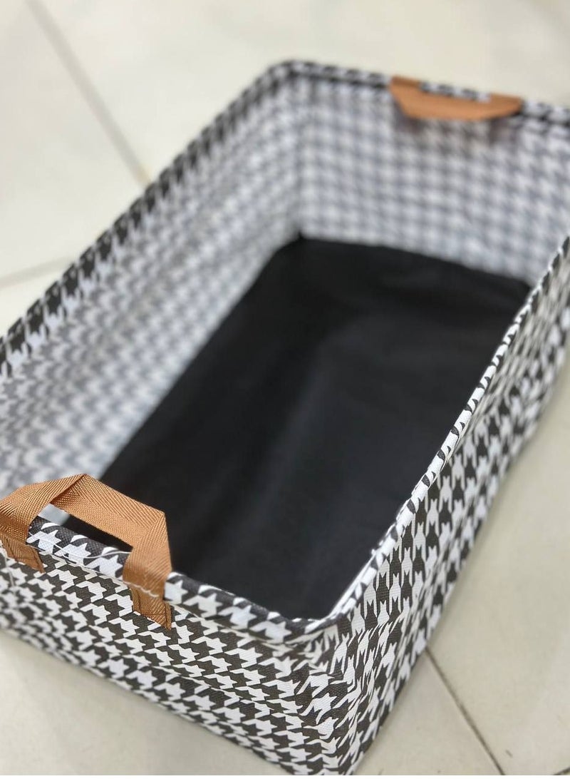 Fabric Storage Box with Steel Frame Stackable, Foldable Storage Box for Wardrobe, Jeans, Saree, Toys 40 x 27 x 21cm (Pack of 1) IR  - Image 3