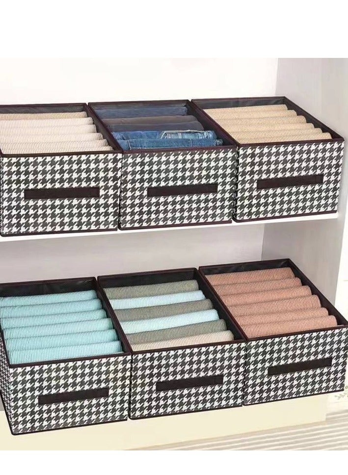 Fabric Storage Box with Steel Frame Stackable, Foldable Storage Box for Wardrobe, Jeans, Saree, Toys 40 x 27 x 21cm (Pack of 1) IR  - Image 4