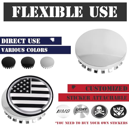 KitsPro 3.25Inch 83MM Wheel Center Caps for Chevrolet Chevy GMC Colorado Tahoe Suburban Silverado Sierra 1500 Rim Hub Caps, Pack of 4 (Chrome, Outer 83MM, Inner 73MM) - Image 5