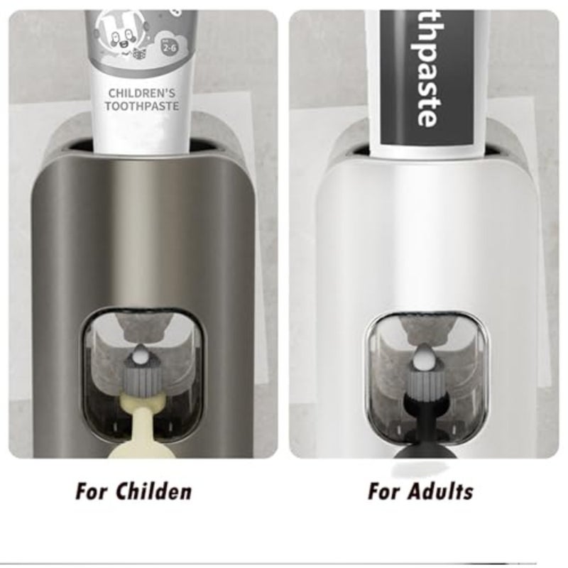 Toothpaste Dispenser, Automatic Electric Toothpaste Squeezer with Sensor Wall-Mounted for Washroom Bathroom White and Black - Image 3
