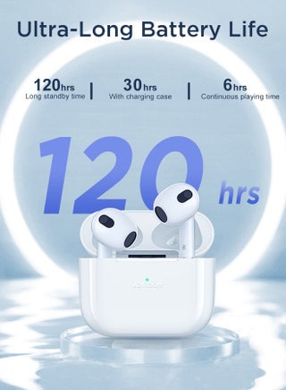 Bluetooth Half In-Ear Earphones Wireless Earbuds With Protective Cover Standard Version White - view 3