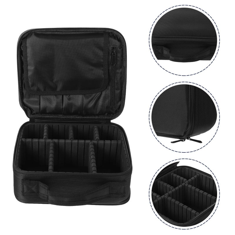 Multi Layer Travel Toiletry Bag Portable Cosmetic Organizer Pouch Black - Image 5