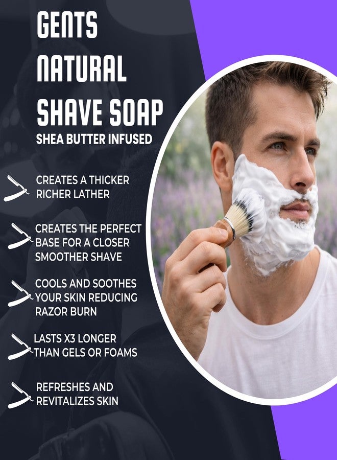 G.B.S GENTS Men's Lavender and Citrus Shaving Soap 97 Percentage All Natural Enriched with Shea Butter and Glycerin, 3-Ounce, Pack of 1 - Image 4