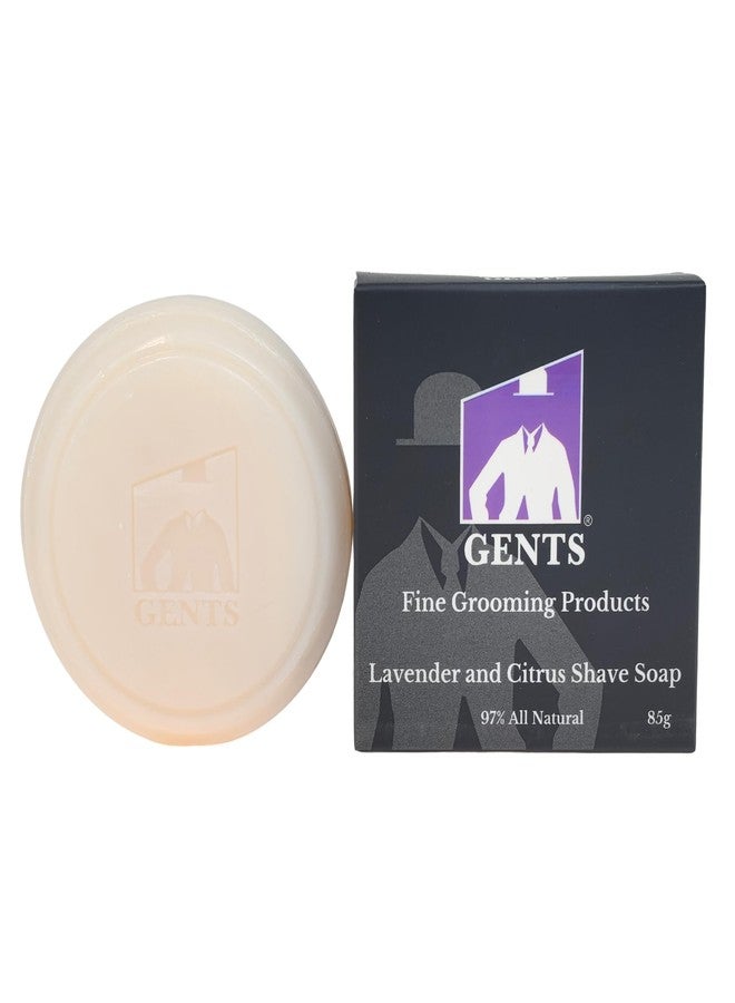 G.B.S GENTS Men's Lavender and Citrus Shaving Soap 97 Percentage All Natural Enriched with Shea Butter and Glycerin, 3-Ounce, Pack of 1 - Image 1