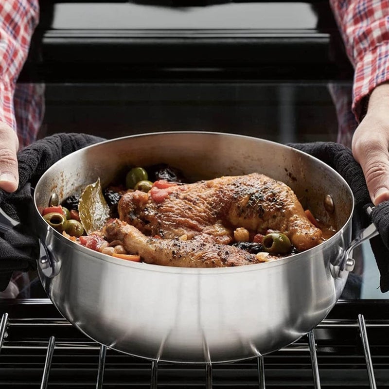 MEYER Meyer Select Nickel Free Stainless Steel 3 Piece Cookware Set | Kitchen Steel cookware Set | Induction cookware | 24cm Frying pan + 24cm Sauteuse with Interchangeable Lid (Induction & Gas Compatible)  - Image 4
