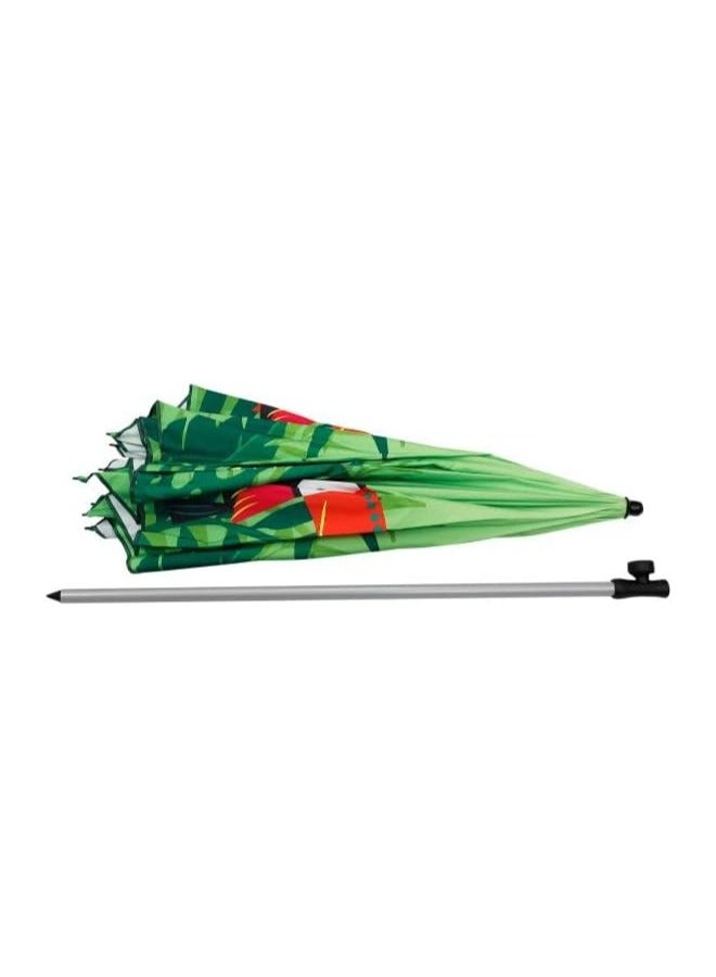 TA SPORT Folded Beach Umbrella with Tilt Portable Silver Coating Inside UV Protection Stripe for Travel,Sun and Outdoor-Toucan Beach Umbrella 200Cm - Image 5