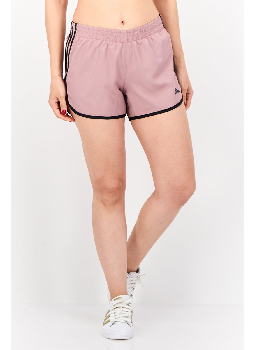 Adidas Women Sportswear Fit 4 Inseam Outdoor Shorts, Mauve  - Image 1
