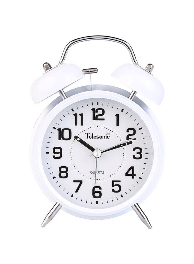 Telesonic Alarm Clock, Creative Student And Children'S Loud Bell Alarm Watch, Bedroom Bedside Simple Luminous Sweep Second Hand Clock - Image 1