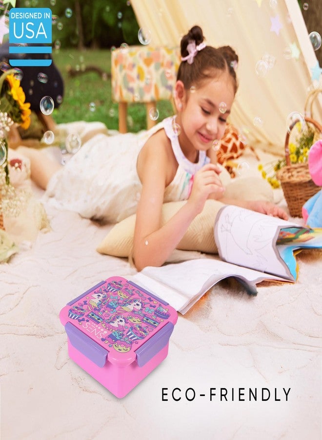 SENS YumBuddy Snackbox for Kids with Food Grade Material, Leak Proof, Air Tight, BPA Free, School,Picnic & Outdoor- Unicorn - Image 2