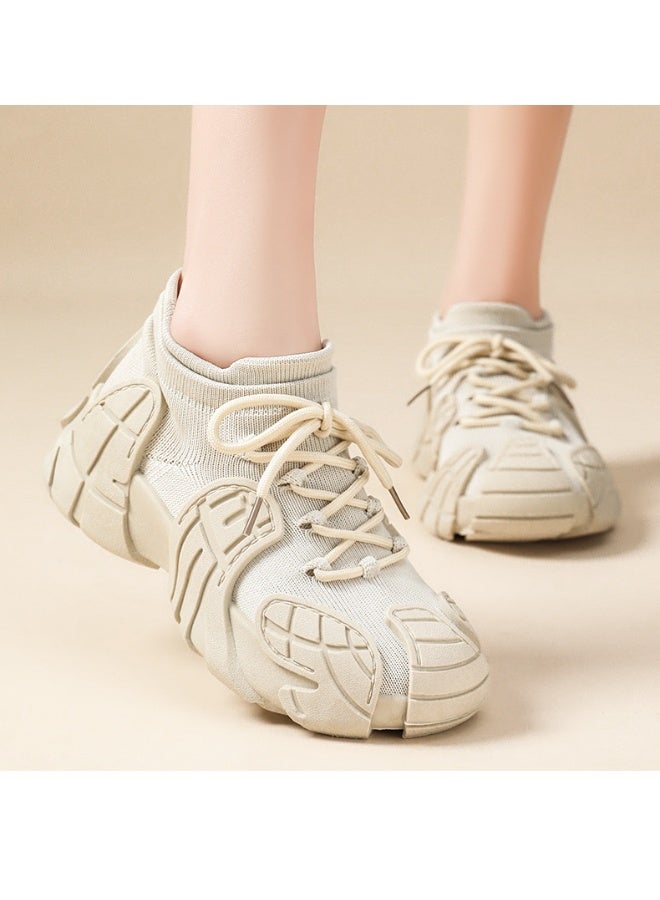 NIBEMINENT Spring And Summer  Trend Single Shoes Dopamine Comfortable Casual Shoes Thick Soled Height Increasing Sports Shoes - Image 2