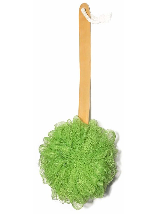 Mr.Cui'shop Exfoliating Loofah luffa loofa Bath Back Brush On a Stick - Long Wooden Handle With Radian is Ergonomic For Men and Women - Shower Sponge Body Back Scrubber Pack of 1 - Image 1