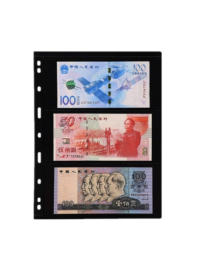 MUDOR Stamp Pages for Stamp Album Binder  10 Sheet  20 Page  3 Rows Pages for Stamp Collectors  Professional Pack  3 Rows  - Image 1
