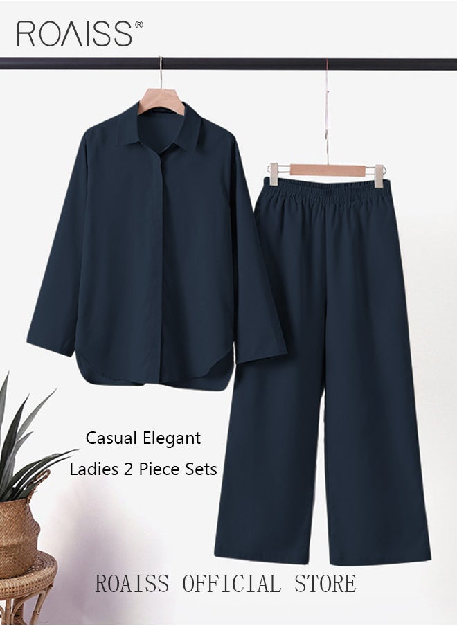 Ladies Comfortable Cotton Linen 2 Piece Suit for Daily Commute - Shirt and Wide Leg Pants Set with Simple Loose Fit Design for Leisure - pzsku/Z710BAD8B80FBB921CEB8Z/45/_/1715579612/b3ceaac2-4672-4338-859a-e920432a630a