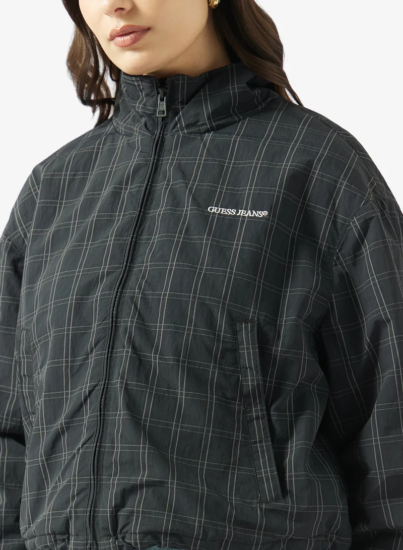 Guess  Cropped Nylon Windbraker Jacket for Women | Best Price UAE