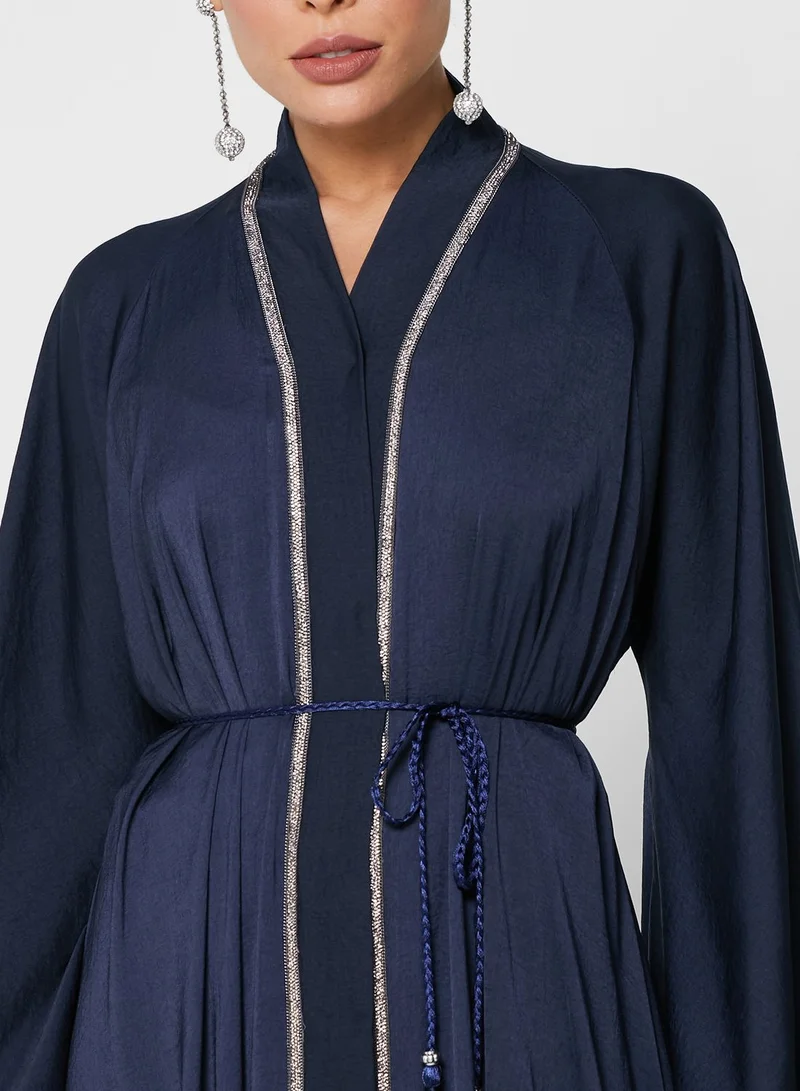 Khizana Flute Sleeve Abaya With Sheila