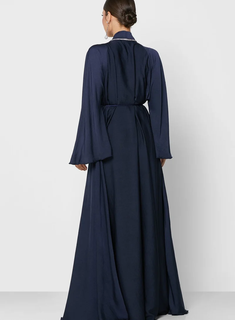 Khizana Flute Sleeve Abaya With Sheila