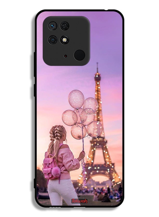 Tolwak Xiaomi Redmi 10C Protective Case Cover Girl Holding Balloons - Image 2