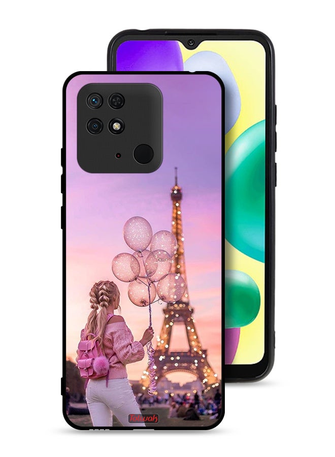 Tolwak Xiaomi Redmi 10C Protective Case Cover Girl Holding Balloons - Image 1
