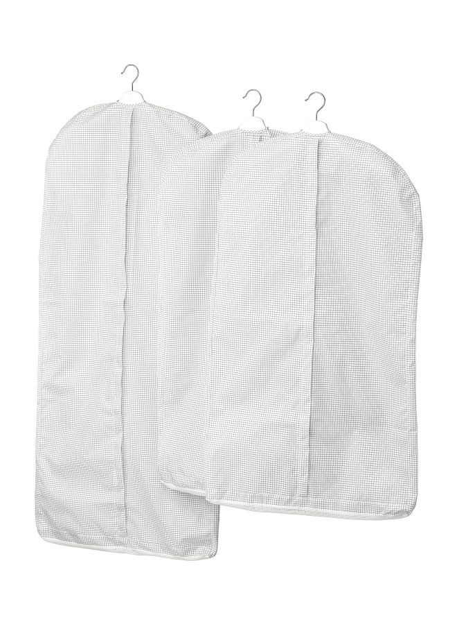 Y&D 3-Piece Hanging Clothes Cover Set White/Grey - Image 1