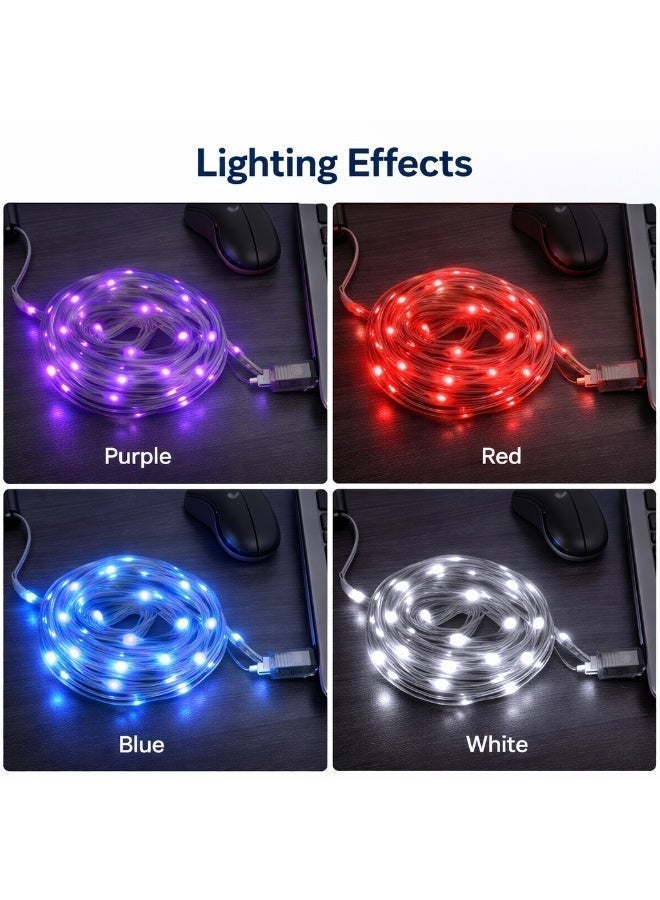 CZEN ELECTRIC RGB LED Strip Light 10M USB Powered | Smart App & Remote Control | IP67 Waterproof | Music Sync Color Changing Flexible LED Tape Lights for Bedroom, TV, Room & Outdoor Decor - Image 5