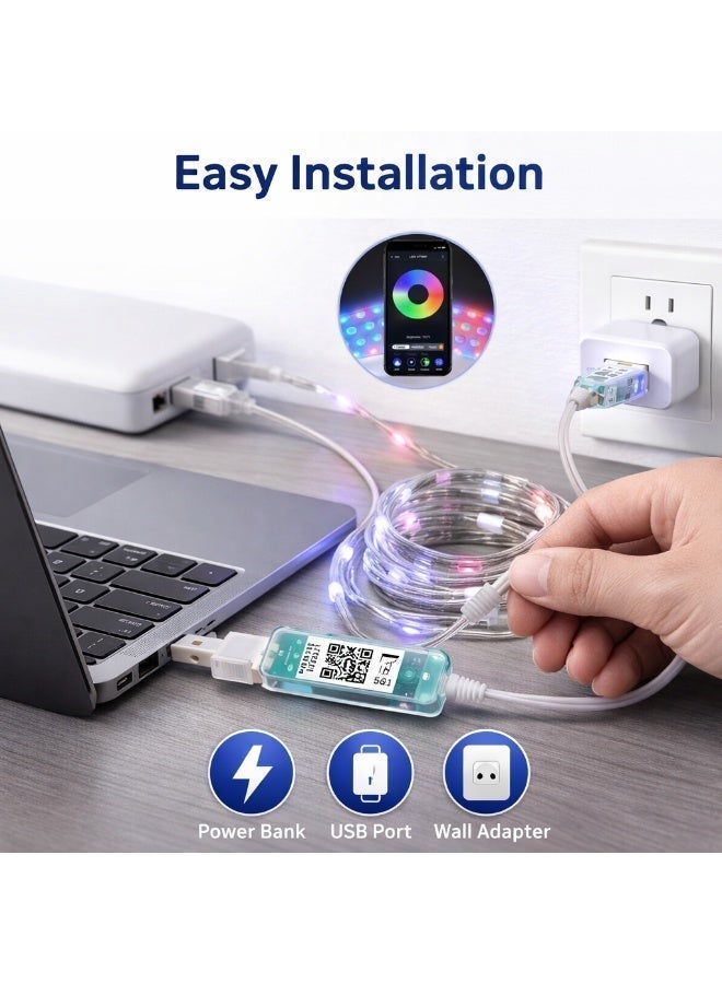 CZEN ELECTRIC RGB LED Strip Light 10M USB Powered | Smart App & Remote Control | IP67 Waterproof | Music Sync Color Changing Flexible LED Tape Lights for Bedroom, TV, Room & Outdoor Decor - Image 2
