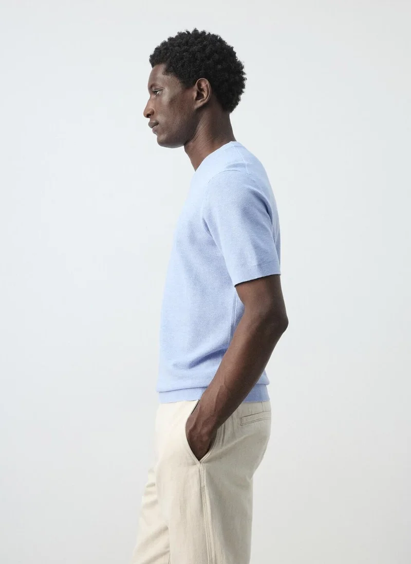 Mango Man  Cotton fine-knit t-shirt for Men | Best Price UAE