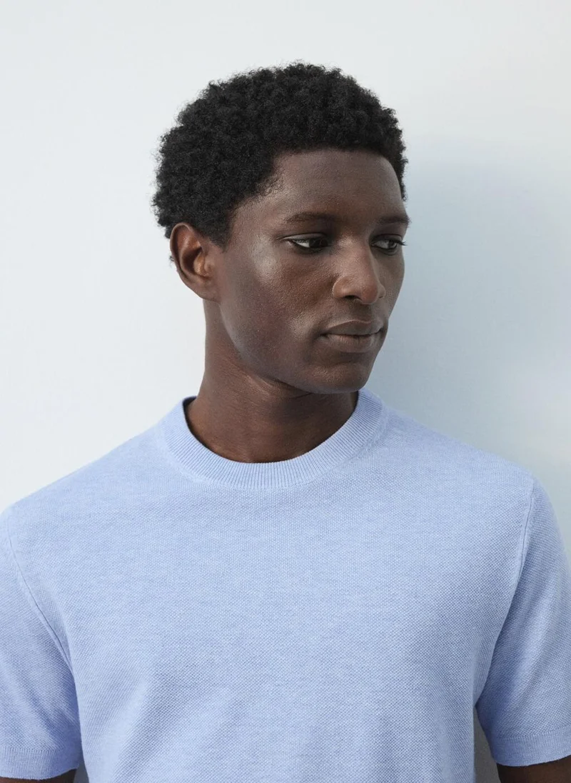 Mango Man  Cotton fine-knit t-shirt for Men | Best Price UAE