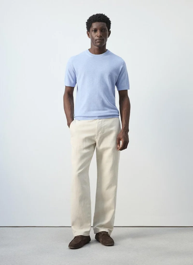 Mango Man  Cotton fine-knit t-shirt for Men | Best Price UAE