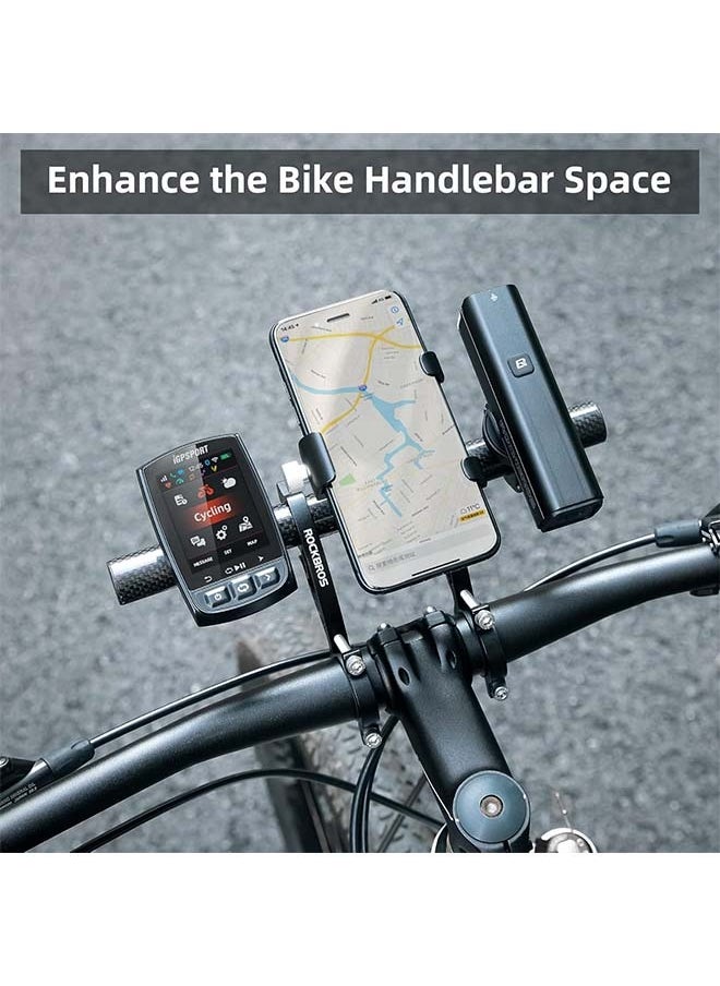 Rockbros ROCKBROS Bike Handlebar Extender Handlebar Extension Double Bike Handlebar Bracket Lightweight Durable for Holding Bicycle Speedometer, GPS, Phone Mount Holder  - Image 2