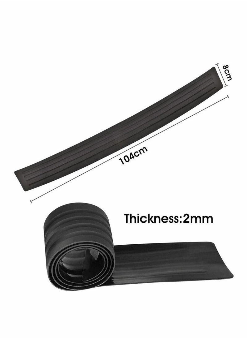 Excefore - Door Sill Protector, Car Door Guard Bumper Flexible Spoiler Rubber Skirt Protector Carbon Fiber Front Bumper Spoiler Bendable Door Sill Scuff Bumper with Strong Adhesive for Any Car - Image 1