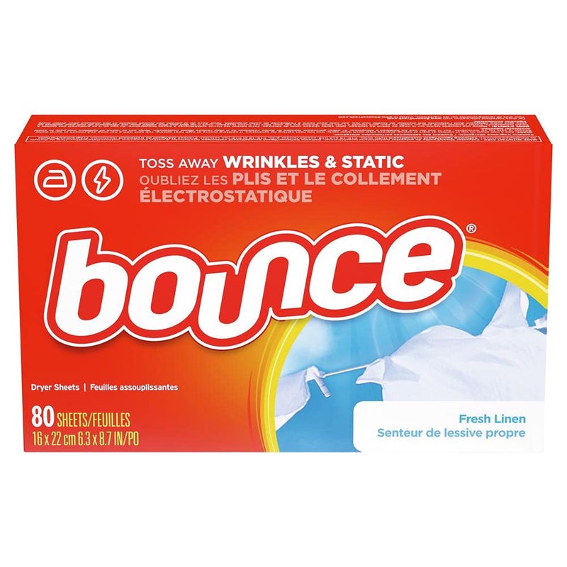 Bounce Dryer Sheets Fresh Linen 80 ct