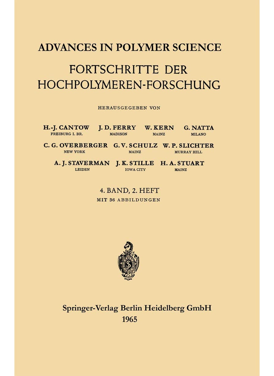 Advances in Polymer Science / Fortschritte Der Hochpolymeren-Forschung 