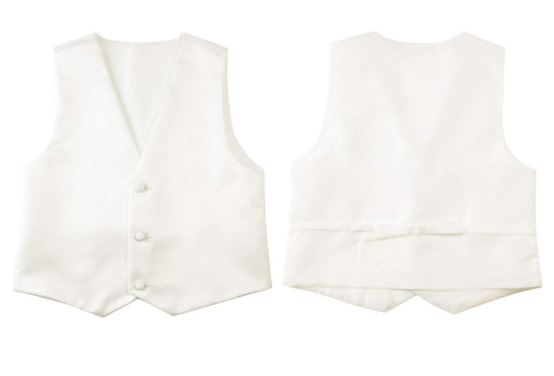 Spring Notion Big Boys' Modern Fit Tuxedo Set, No Tail 10 Off-White Jacket/Black Pants - Image 5