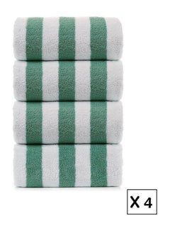 SIGNOOLA Signoola 4 Kids Bath towels 50 x 100 cm Green Stripes, 100% cotton.  - Image 1