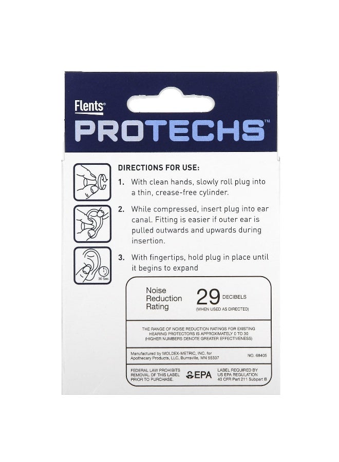 Flents Flents, Protechs, Super Sleep, Foam Ear Plugs, 10 Pair + Case  - Image 2