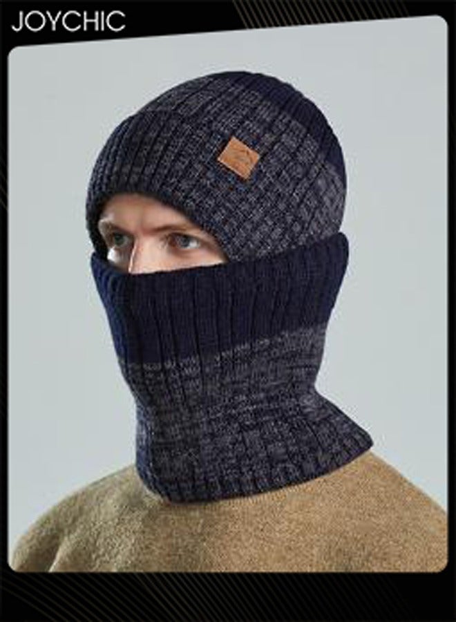 Joychic 2 pcs Winter Beanie Hat Scarf Set Warm Knit Hats Skull Cap Neck Warmer with Thick Fleece Lined for Men Outdoor Sports Hat Sets  - Image 2
