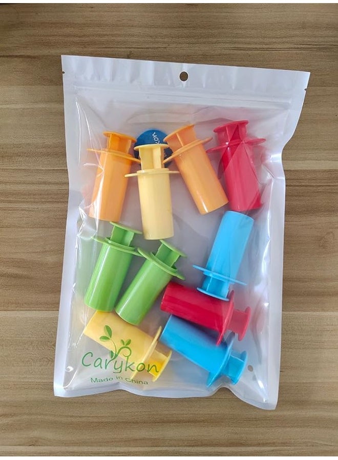 Carykon Dough Extruders Set Assorted Designs, Set of 10, 5 Patterns - Random Colors - Image 5