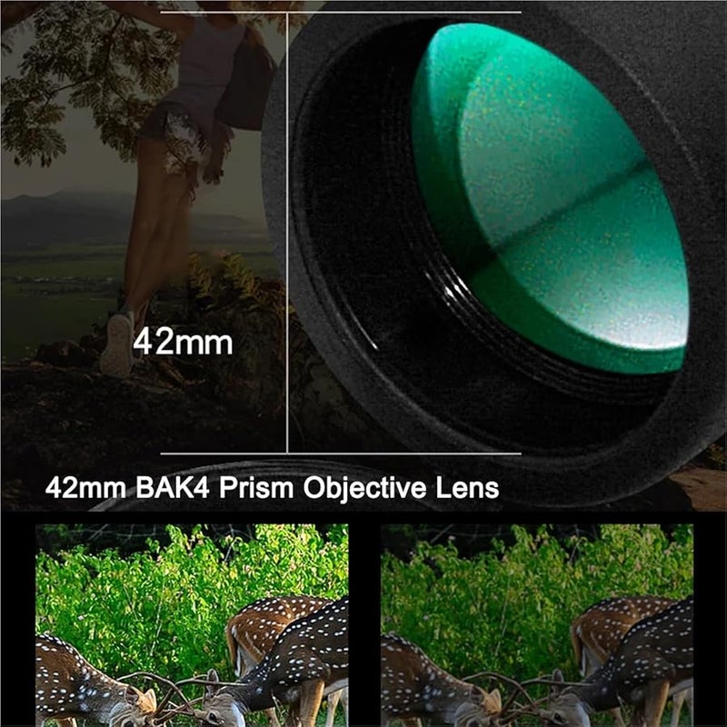 Black Handheld Portable 10X Binoculars For Outdoor Sports Hunting Bird Watching - Image 5