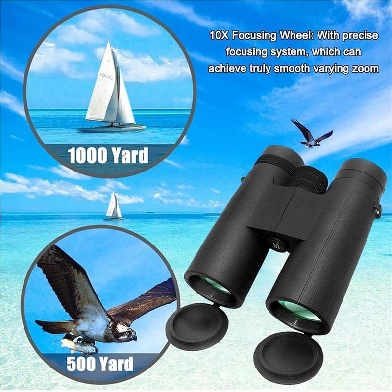 Black Handheld Portable 10X Binoculars For Outdoor Sports Hunting Bird Watching - Image 3
